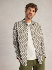 White Stuff Cream Bird Printed Shirt - Image 2 of 5