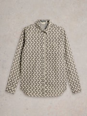 White Stuff Cream Bird Printed Shirt - Image 5 of 5