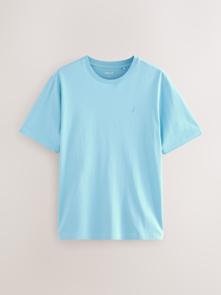 White/Mint Green/Blue/Pink Regular Fit T-Shirts 4 Pack - Image 4 of 7