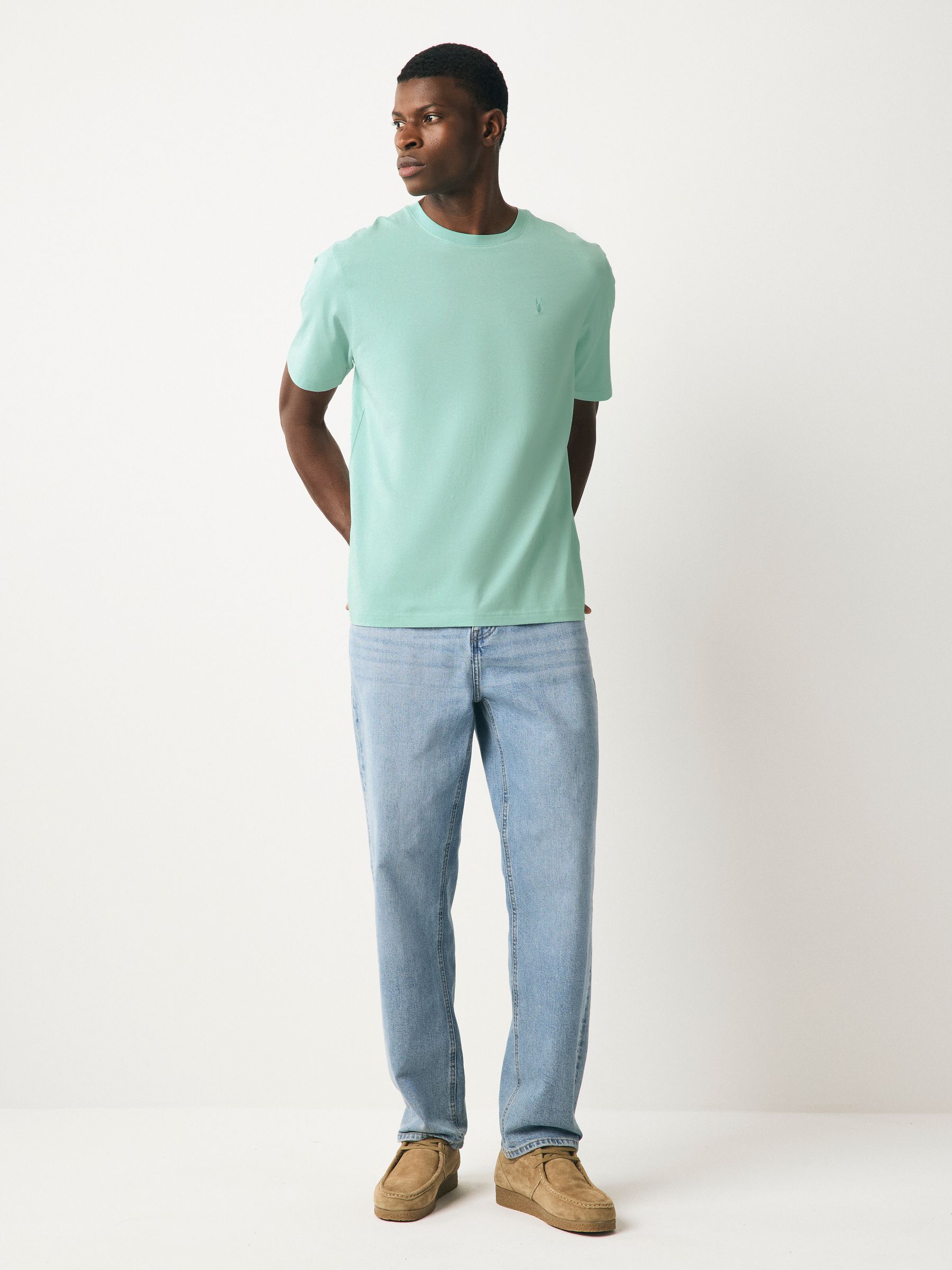 Buy White/Mint Green/Blue/Pink Regular Fit T-Shirts 4 Pack from