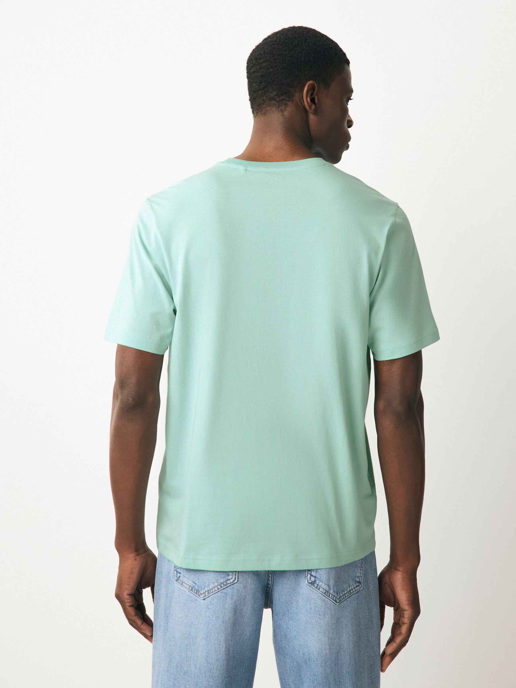 Buy White/Mint Green/Blue/Pink Regular Fit T-Shirts 4 Pack from