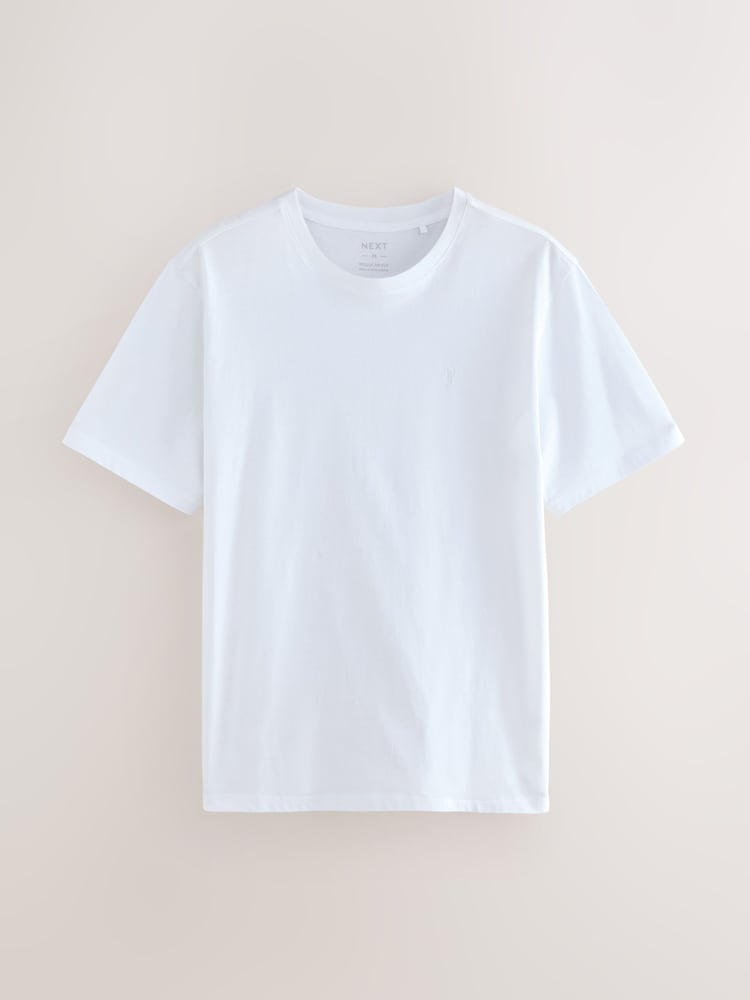 White/Mint Green/Blue/Pink Regular Fit T-Shirts 4 Pack - Image 9 of 14