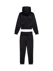 Juicy Couture Black Girls Diamante Hoodie & Slim Tracksuit Set - Image 2 of 5