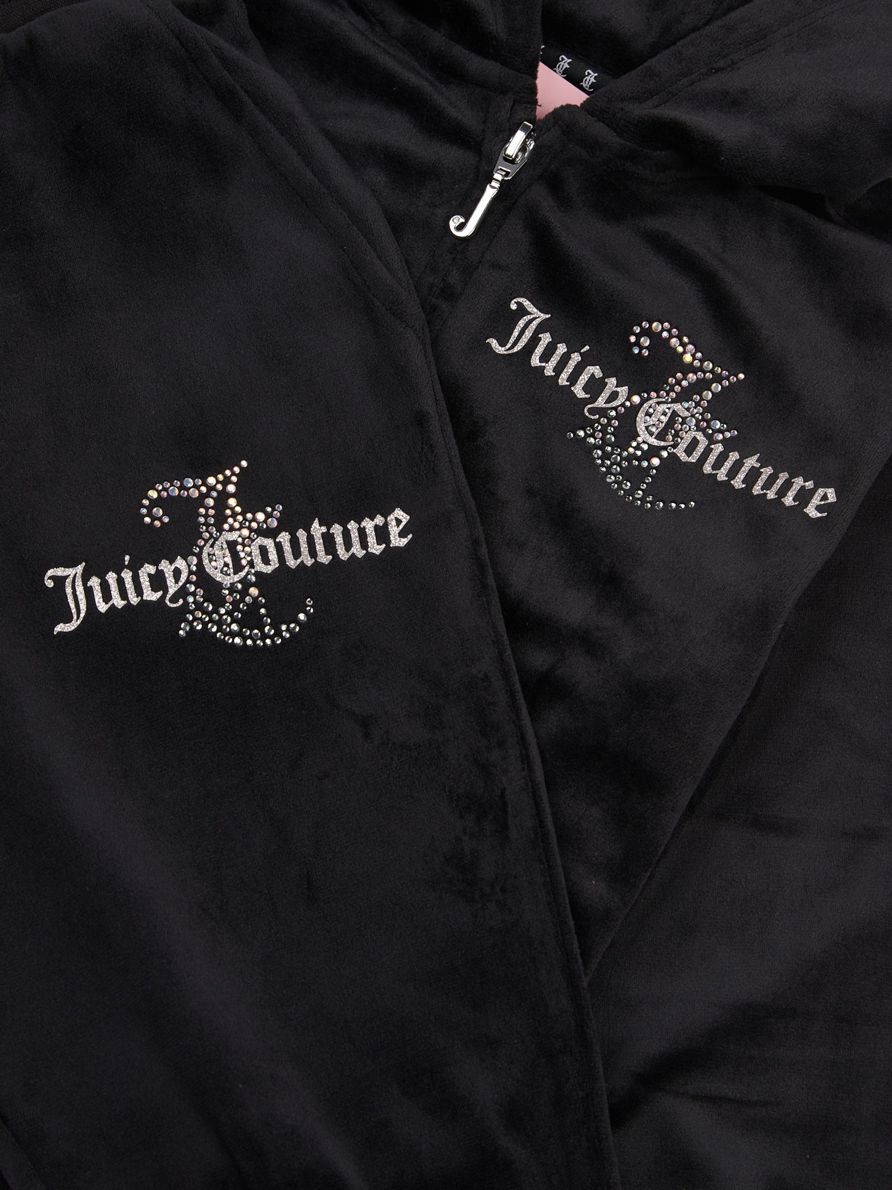 Juicy couture black velour tracksuit hotsell