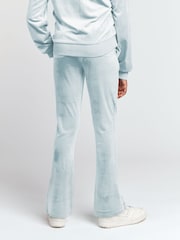 أزرق مائي - بنطلون رياضي مرصّع بقصّة مناسبة للأحذية الطويلة للبنات من Juicy Couture - صورة 2 من 6