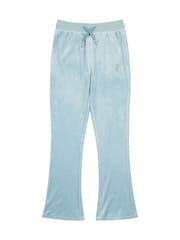أزرق مائي - بنطلون رياضي مرصّع بقصّة مناسبة للأحذية الطويلة للبنات من Juicy Couture - صورة 4 من 6