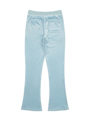 أزرق مائي - بنطلون رياضي مرصّع بقصّة مناسبة للأحذية الطويلة للبنات من Juicy Couture - صورة 5 من 6
