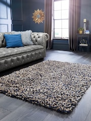 Origins Blue Rocks Shaggy Rug - Image 1 of 4