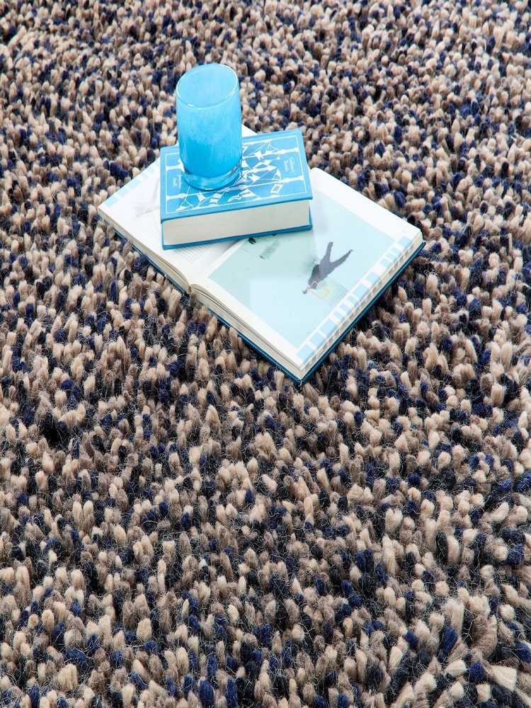 Origins Blue Rocks Shaggy Rug - Image 2 of 4