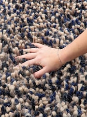 Origins Blue Rocks Shaggy Rug - Image 3 of 4