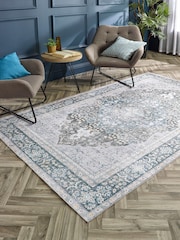 Origin Rug Collection. Cream Washable Oakham Rug - Image 1 of 5
