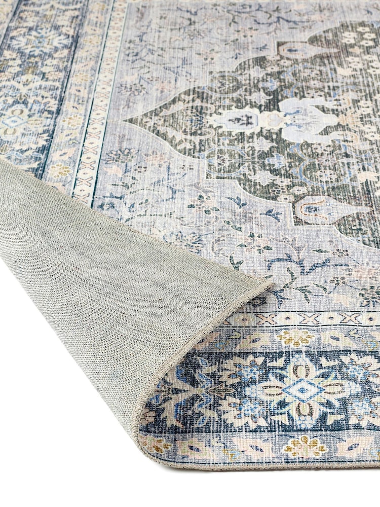 Origin Rug Collection. Cream Washable Oakham Rug - Image 5 of 5
