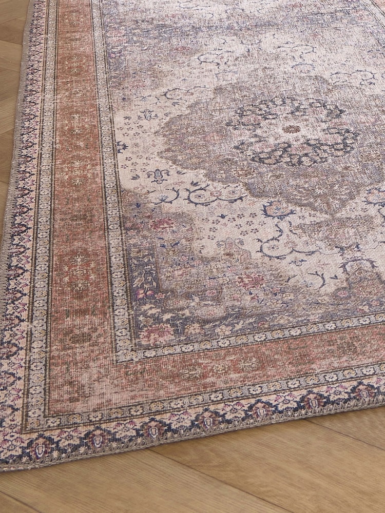 Origin Rug Collection. Pink Washable Croft Rug - Image 4 of 4