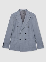 Reiss Warner Db Slim-Fit Linen Double-Breasted Suit Blazer - Image 2 of 9