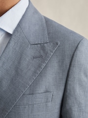 Reiss Warner Db Slim-Fit Linen Double-Breasted Suit Blazer - Image 5 of 9