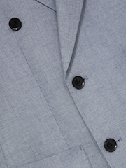 Reiss Warner Db Slim-Fit Linen Double-Breasted Suit Blazer - Image 9 of 9