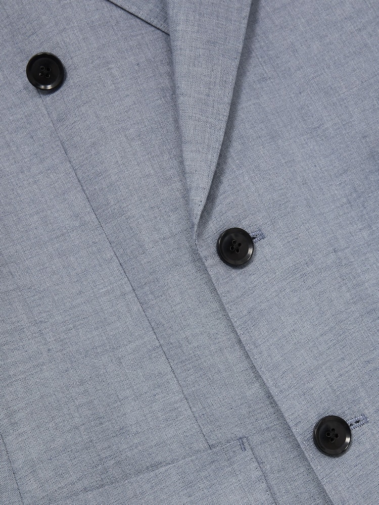 Reiss Warner Db Slim-Fit Linen Double-Breasted Suit Blazer - Image 9 of 9