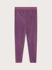 Monsoon Purple Rib Velour Leggings - Image 2 of 3