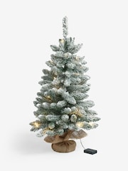 White 3ft Alpine Snowy Pre Lit Christmas Tree - Image 5 of 6