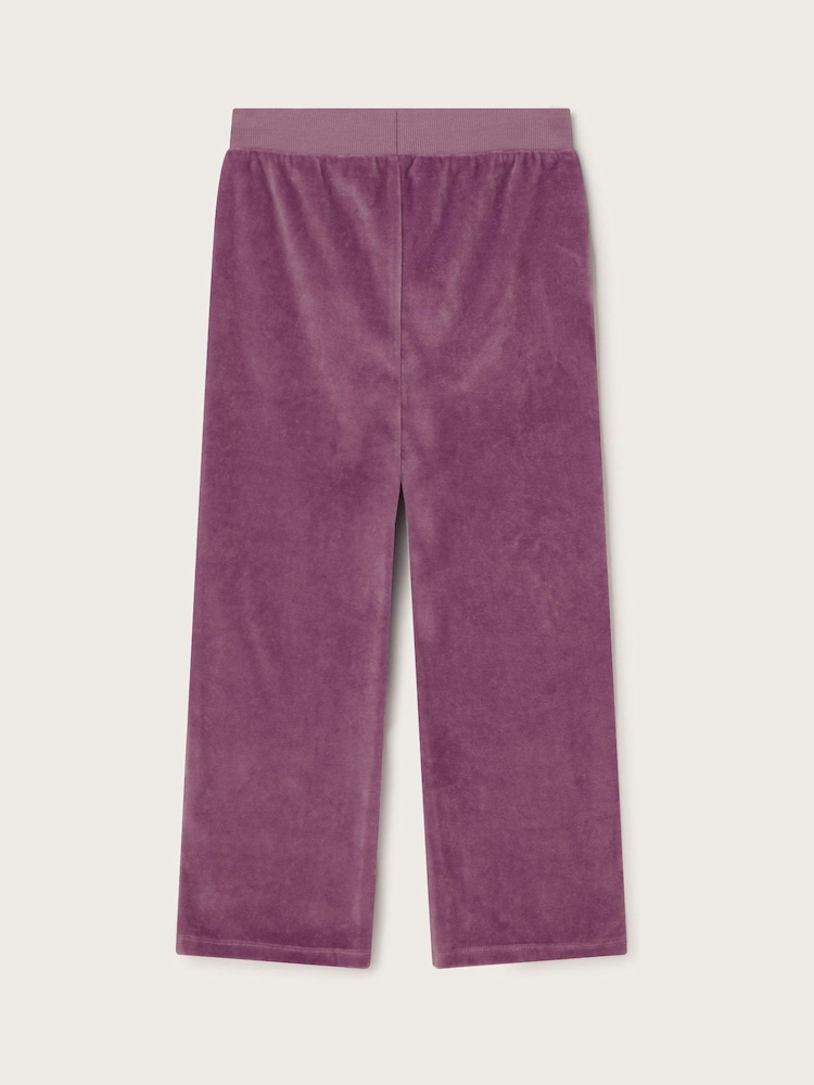 Monsoon Purple Peace Velour Joggers - Image 1 of 3