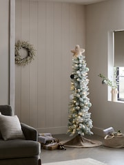 White 6ft Slim Alpine Snowy Pre Lit Christmas Tree - Image 1 of 5