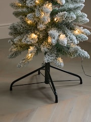White 6ft Slim Alpine Snowy Pre Lit Christmas Tree - Image 3 of 5