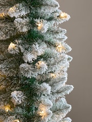 White 6ft Slim Alpine Snowy Pre Lit Christmas Tree - Image 4 of 5
