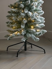 White 7ft Slim Alpine Snowy Pre Lit Christmas Tree - Image 3 of 5