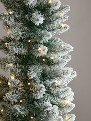 White 7ft Slim Alpine Snowy Pre Lit Christmas Tree - Image 4 of 5