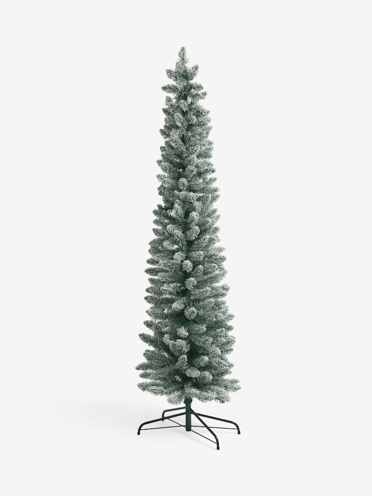 White 7ft Slim Alpine Snowy Pre Lit Christmas Tree - Image 5 of 5