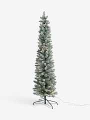White 7ft Slim Alpine Snowy Pre Lit Christmas Tree - Image 6 of 7