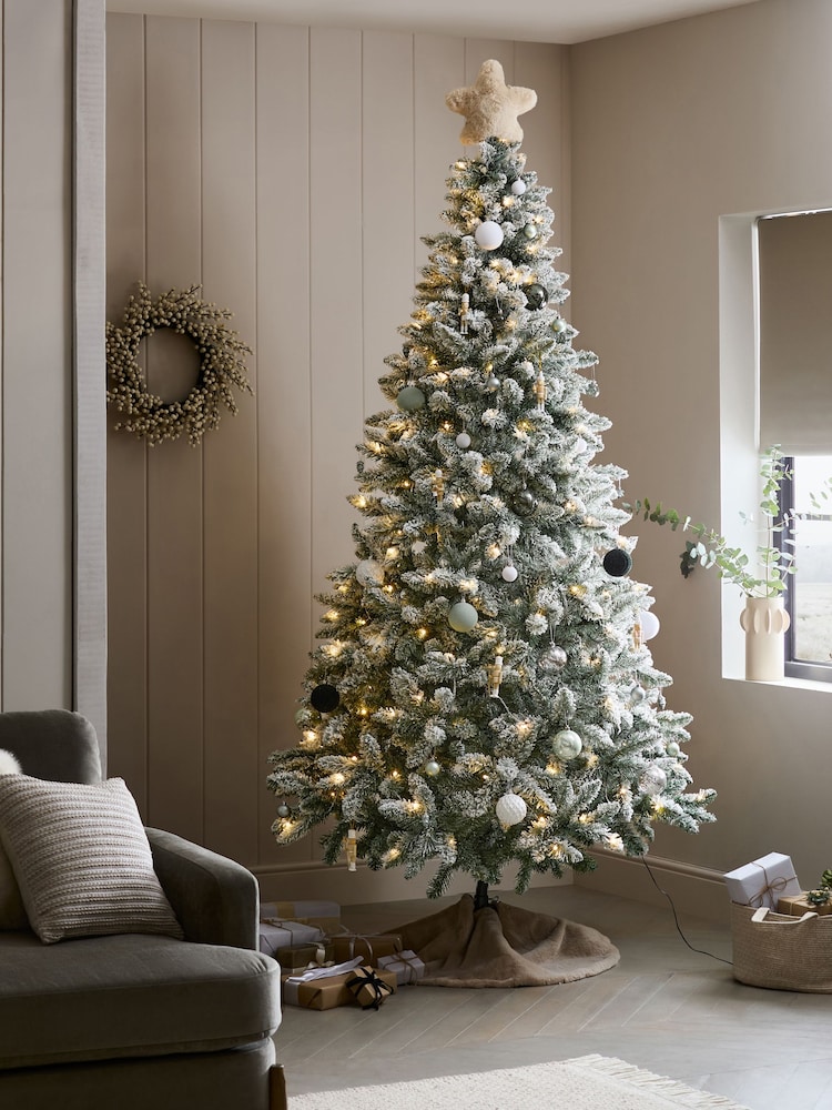 White 8ft Alpine Snowy Pre Lit Christmas Tree - Image 1 of 1
