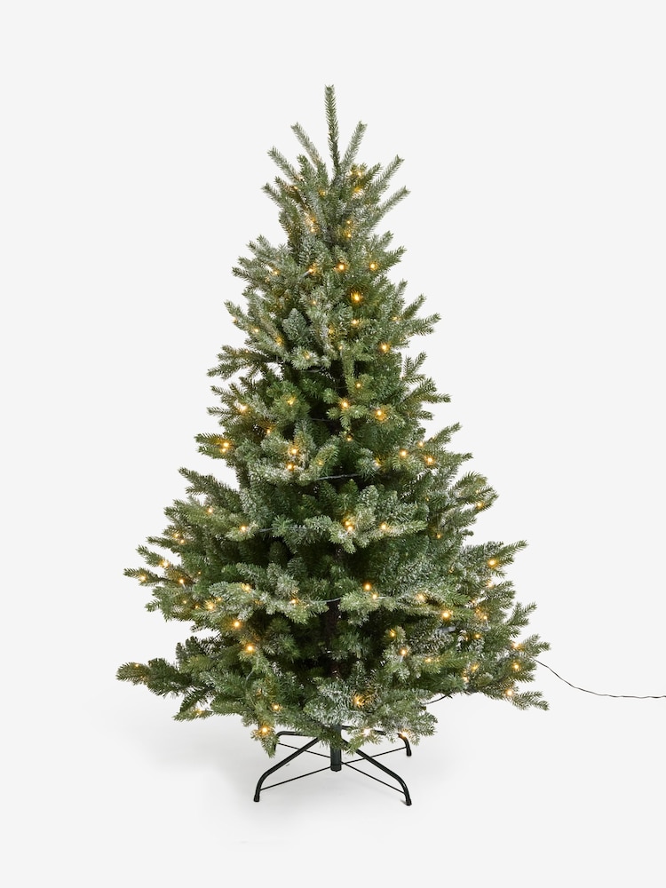 White Snowy Nordmann Fir 6ft Pre Lit Christmas Tree - Image 1 of 1