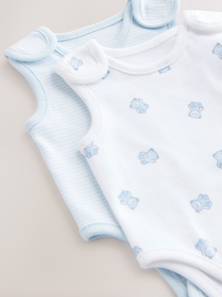 Blue Baby Premature Sleepsuit Set 6 Piece (0-0mths) - Image 4 of 4 Blue Baby Premature Sleepsuit Set 6 Piece (0-0mths) - Image 4 of 4