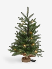 Green Nordmann Fir 3ft Pre Lit Christmas Tree - Image 2 of 6