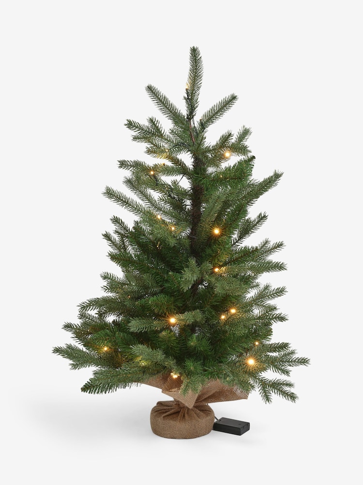 Green Nordmann Fir 3ft Pre Lit Christmas Tree - Image 2 of 6