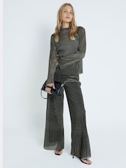 River Island Plisse Evazat Pantaloni - Image 1 of 6