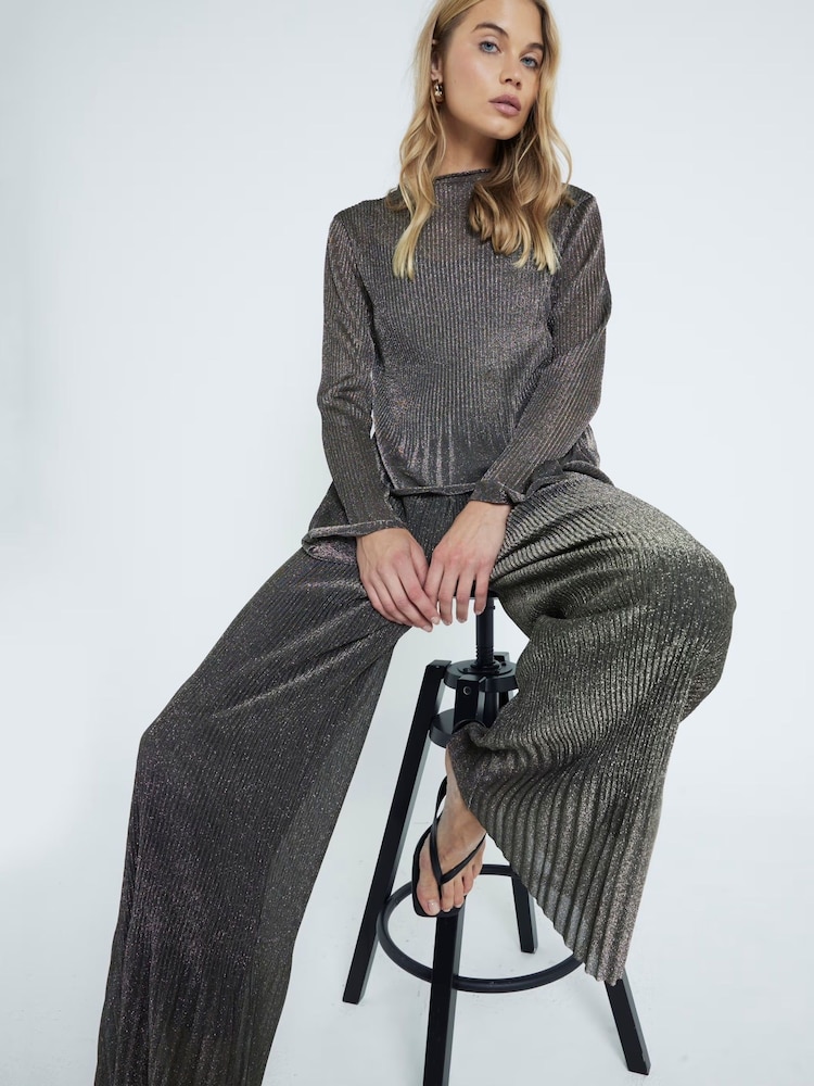 River Island Plisse Evazat Pantaloni - Image 2 of 6