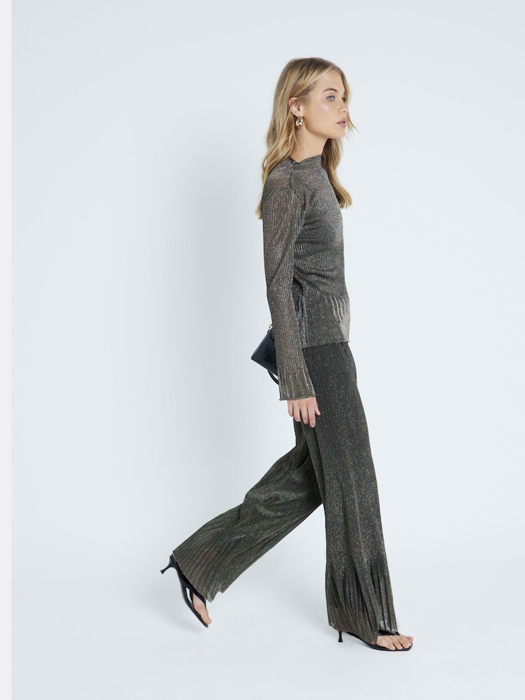 River Island Plisse Evazat Pantaloni - Image 4 of 6