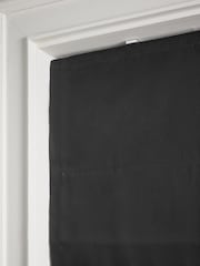 Black Ready Made Blackout Cotton Roman Blinds - Image 6 of 7
