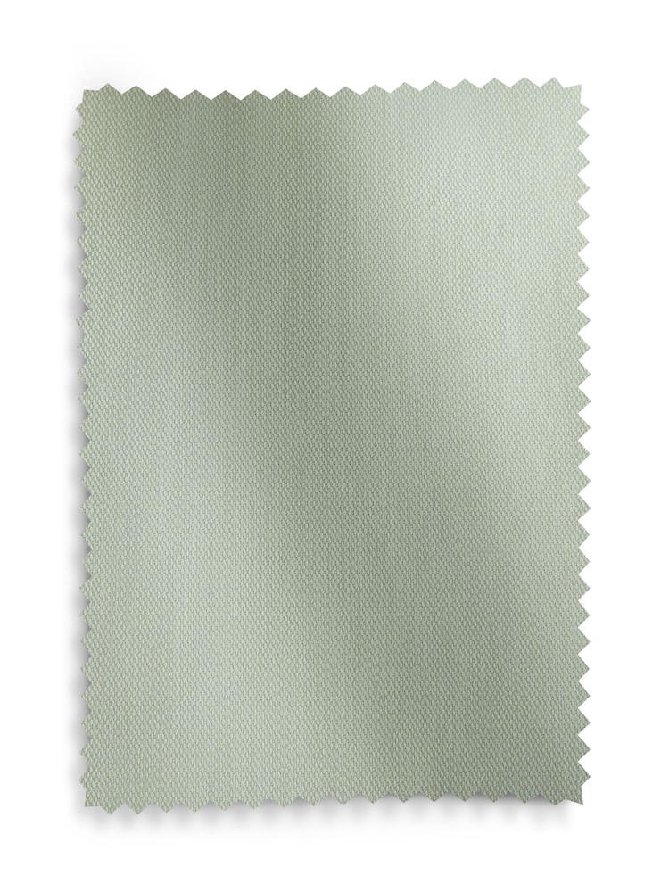 Green Pale Sage Ready Made Blackout Cotton Roman Blinds - Image 8 of 8