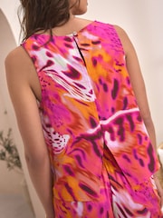 Pink Animal Viscose Short Set Pyjamas - Image 5 of 8