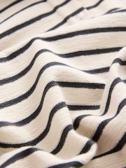 أسود/أبيض - 100% Cotton Textured Short Set Pyjamas - صورة 2 من 3
