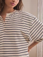 Black/White 100% Cotton Textured Short Set Pyjamas - Image 6 of 10