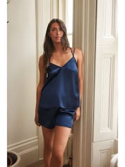 Azul - Lace Trim Cami Short Set Pyjamas - Imagen 1 de 8