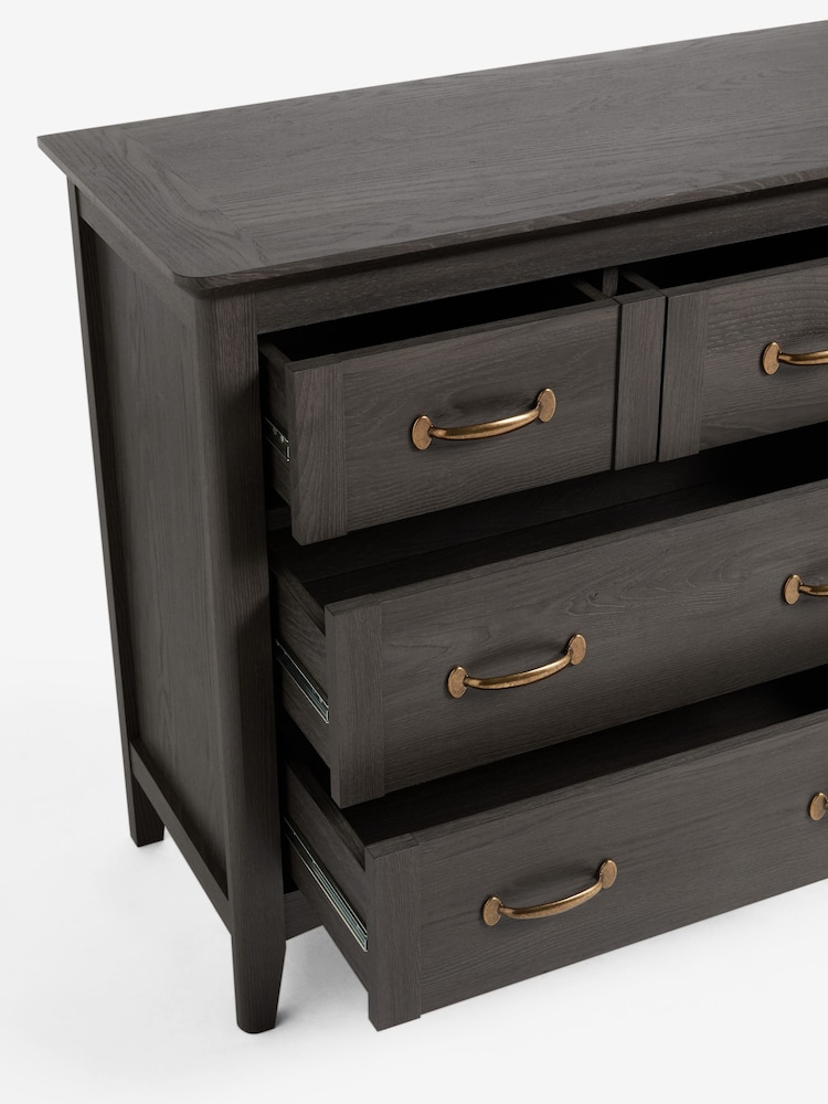 Dark Brown Oakham Oak Effect 8 Drawer Chest of Drawers - Image 10 of 10