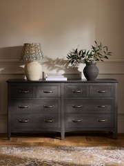 Dark Brown Oakham Oak Effect 8 Drawer Chest of Drawers - Image 2 of 10