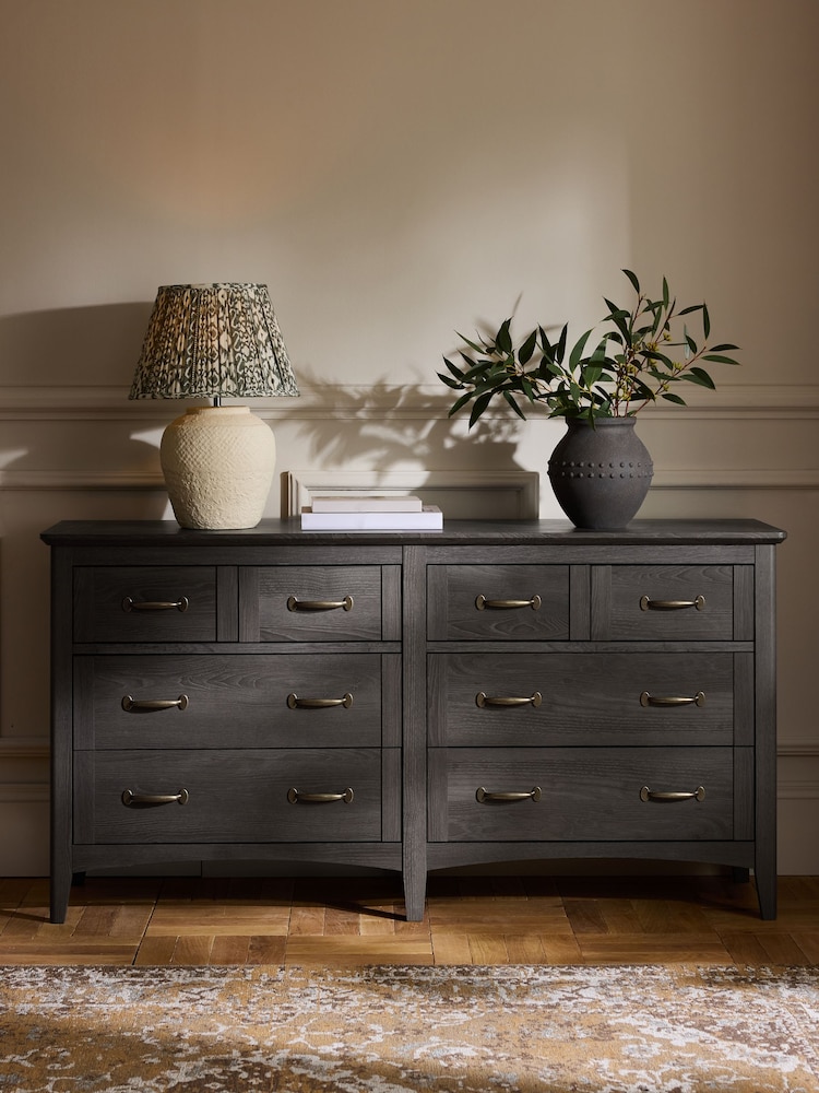 Dark Brown Oakham Oak Effect 8 Drawer Chest of Drawers - Image 2 of 10