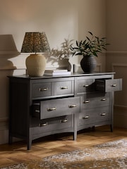 Dark Brown Oakham Oak Effect 8 Drawer Chest of Drawers - Image 3 of 10