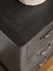 Dark Brown Oakham Oak Effect 8 Drawer Chest of Drawers - Image 4 of 10